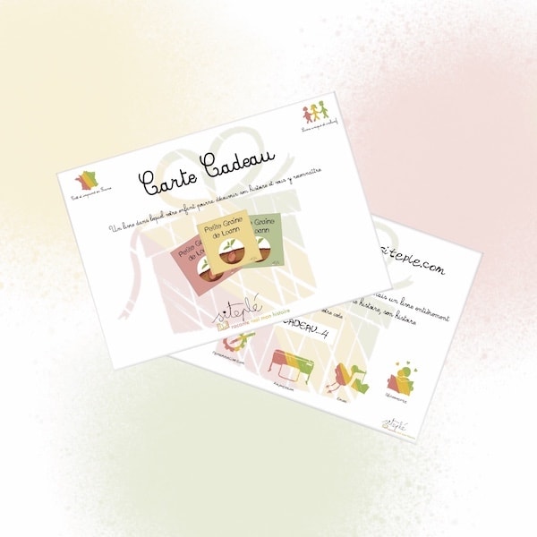 visuel carte cadeau livre enfant personnalisé Siteplé